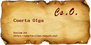 Cserta Olga névjegykártya